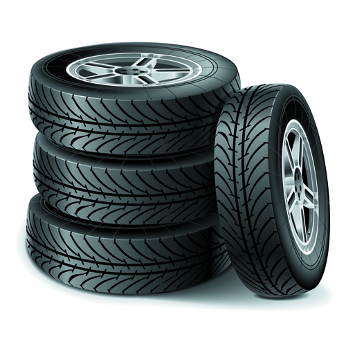 500x500 Creative Car Tires Vector Design Free Download