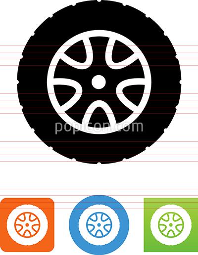 400x516 Car Tire And Wheel Icon