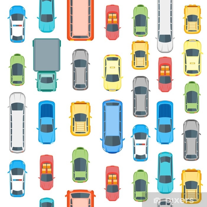 Cars Top View Background Pattern Vector Wall Mural We 700x700 Cars Top View Background Pattern Vector Wall Mural We