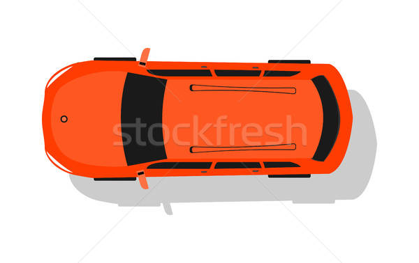 Red Car Top View Flat Design Vector Illustration Vector 600x378 Red Car Top View Flat Design Vector Illustration Vector