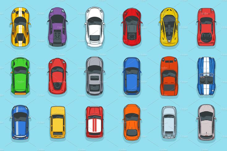 Vector Car Top View Vector Cars Top Cars View 735x490 Vector Car Top View Vector Cars Top Cars View