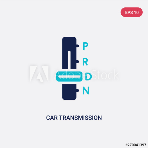 500x500 Two Color Car Transmission Vector Icon From Car Parts Concept