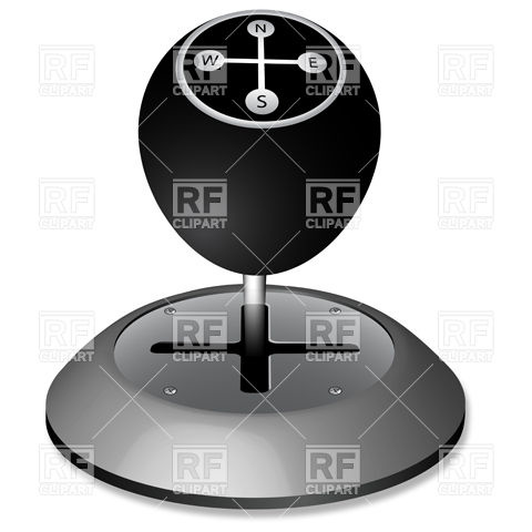 480x480 Car Manual Transmission Gearshift, Handle Vector Image