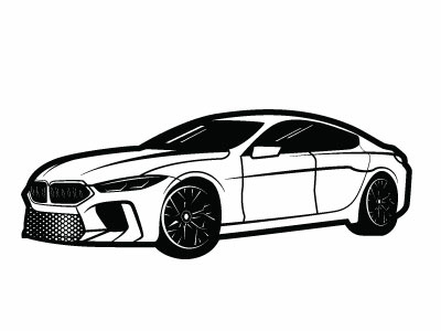 400x300 Bmw Car Vector Image