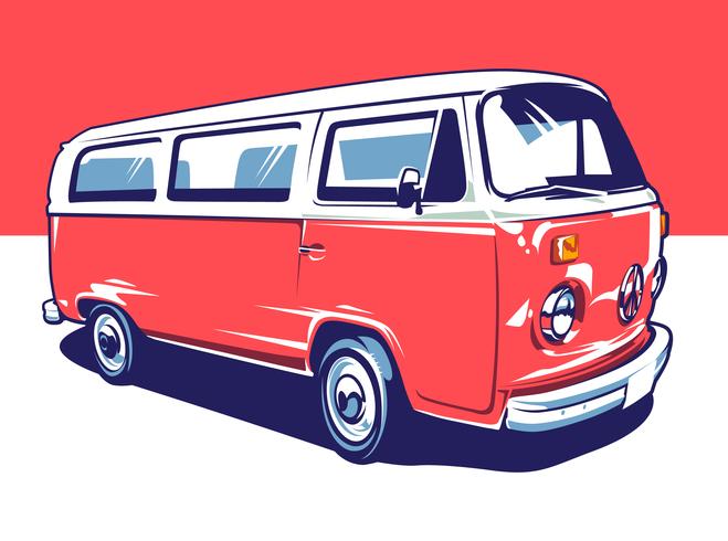 659x490 Hippie Car Vector Art