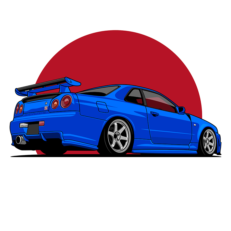 800x800 Nissan Skyline Vector Art On Behance