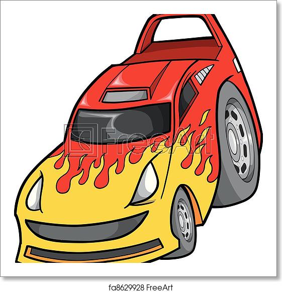 561x581 Free Art Print Of Street Race Car Vector Illustration Freeart