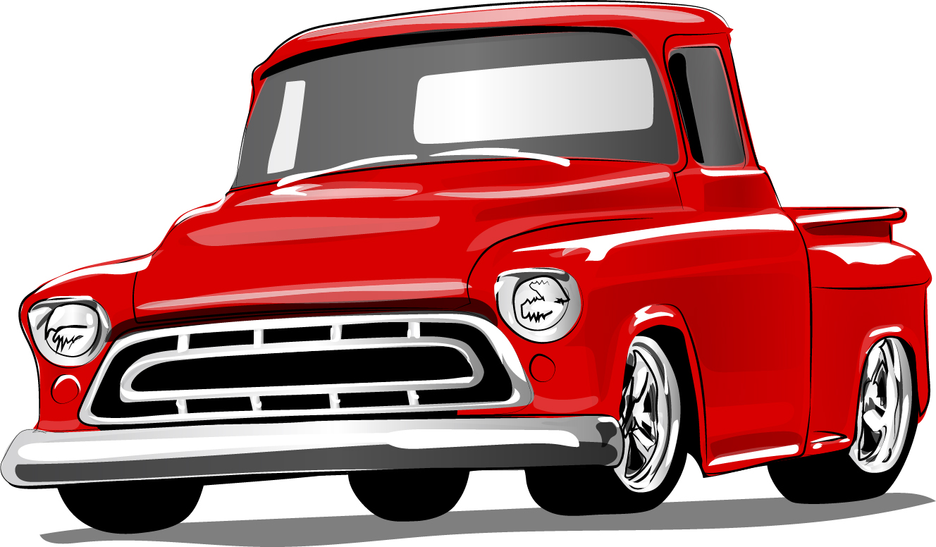 1328x776 Red Vintage Car Vector Material Free Download