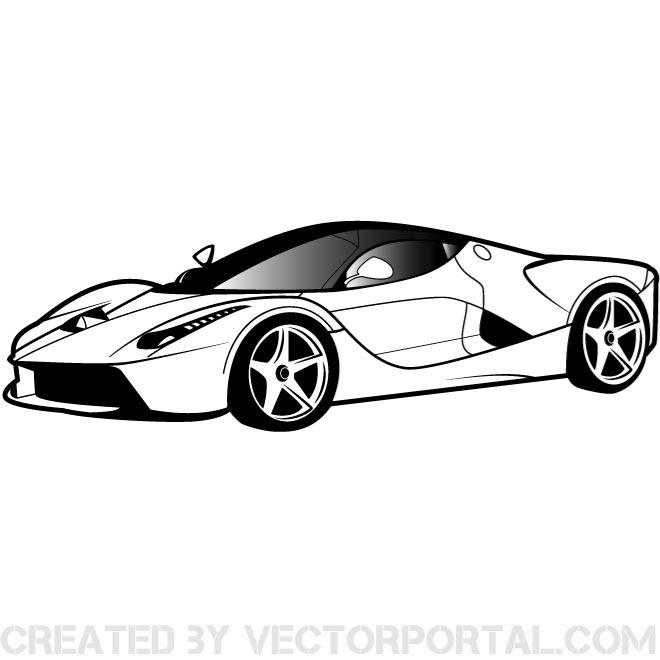 Ferrari Car Vector Graphics 660x660 Ferrari Car Vector Graphics