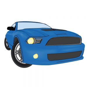 Blue Car Vector Graphic Angela 300x300 Blue Car Vector Graphic Angela