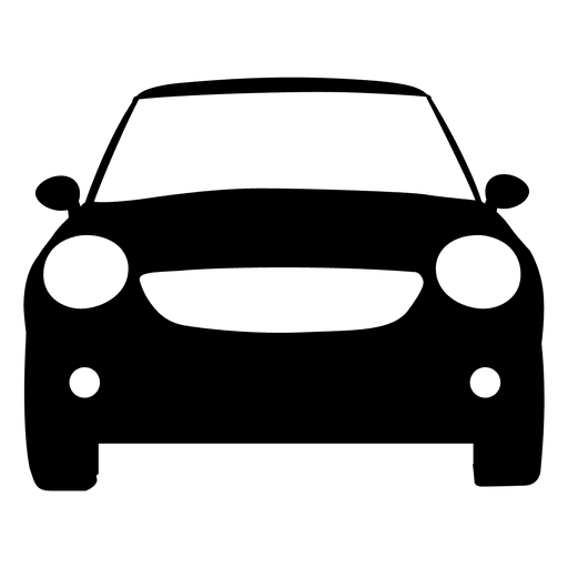 City Car Front View Silhouette 512x512 City Car Front View Silhouette