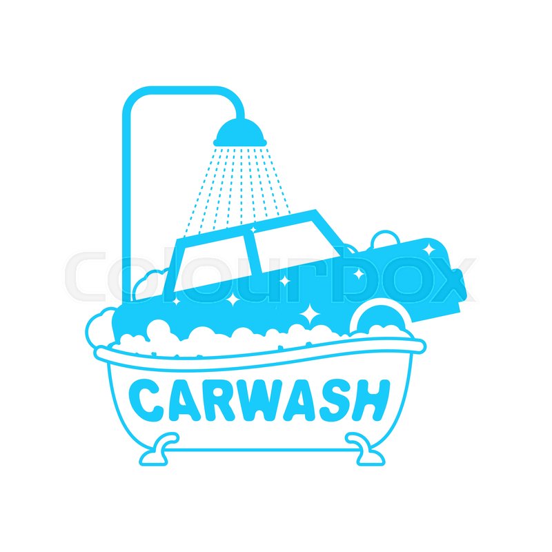 Carwash Logo Car In Bath Auto Wash Stock Vector Colourbox 800x800 Carwash Logo Car In Bath Auto Wash Stock Vector Colourbox