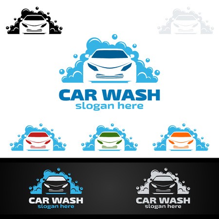 Car Wash Logo, Cleaning Car, Washing And Service Vector Logo 450x450 Car Wash Logo, Cleaning Car, Washing And Service Vector Logo