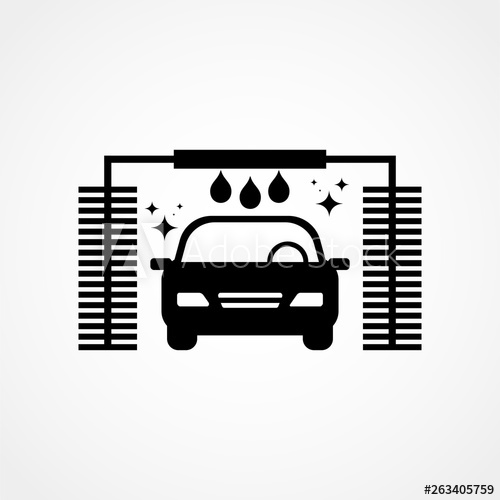 500x500 Car Wash Vector Icon On White Background Simple Vector