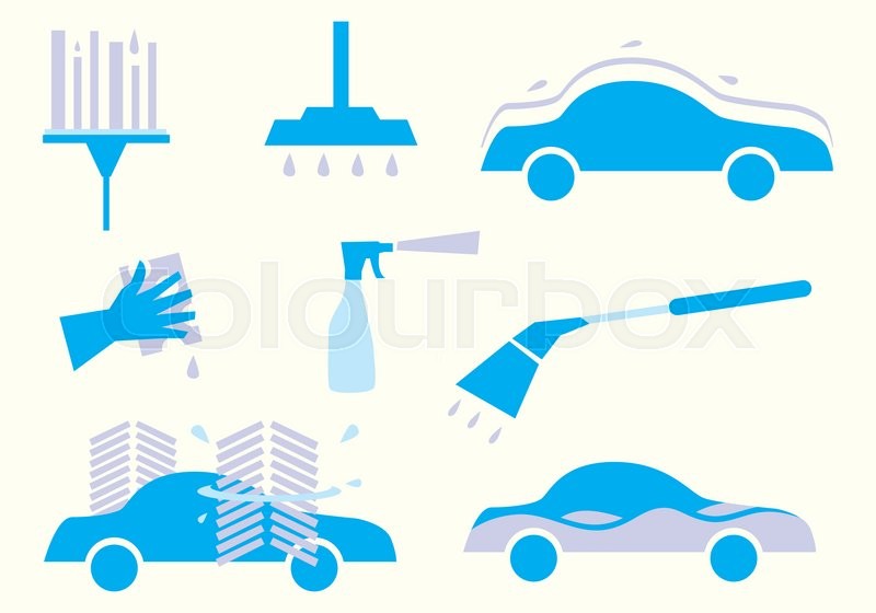800x560 Car Wash Vector Icon Wash Car Clean Stock Vector Colourbox