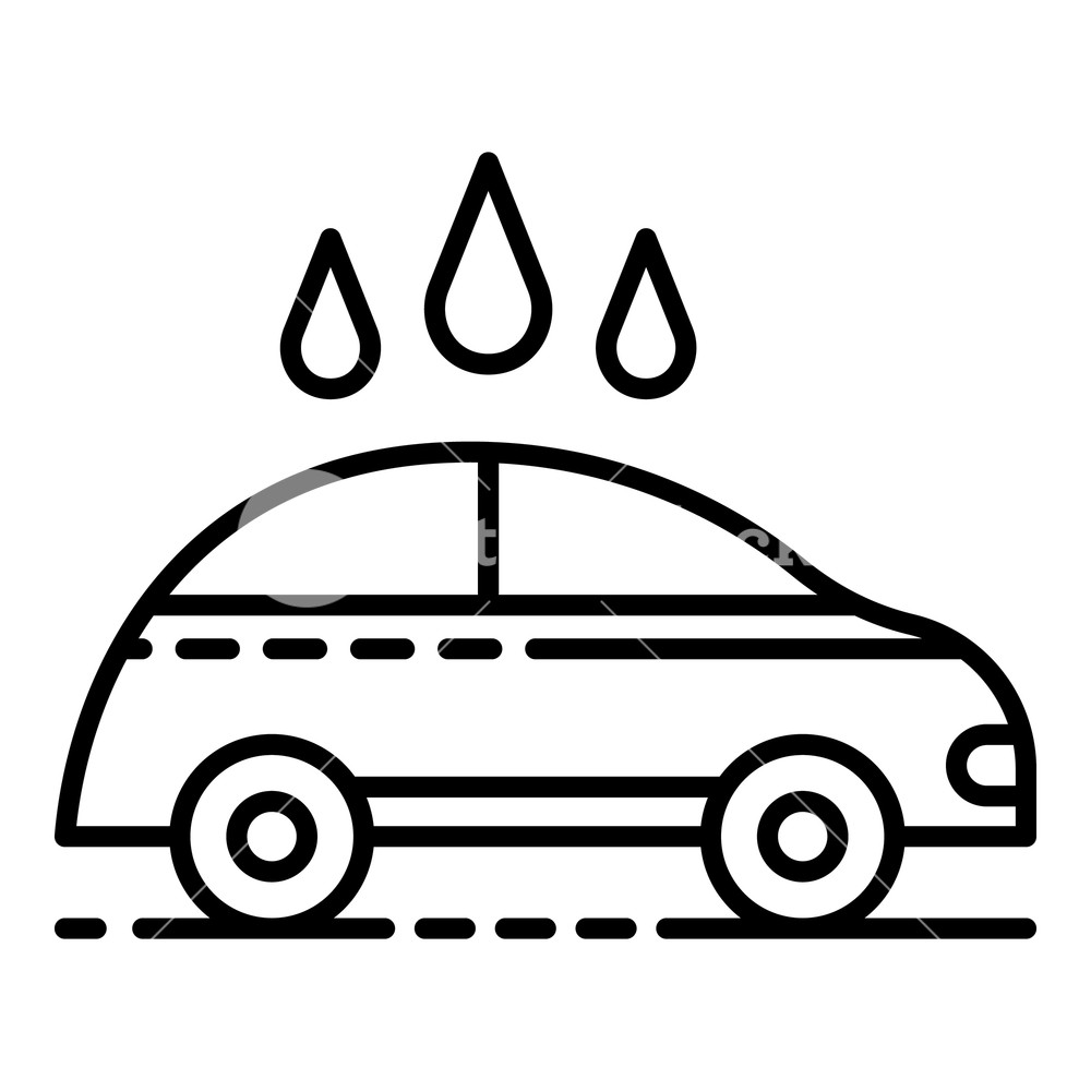 1000x1000 Contactless Car Wash Icon Outline Contactless Car Wash Vector