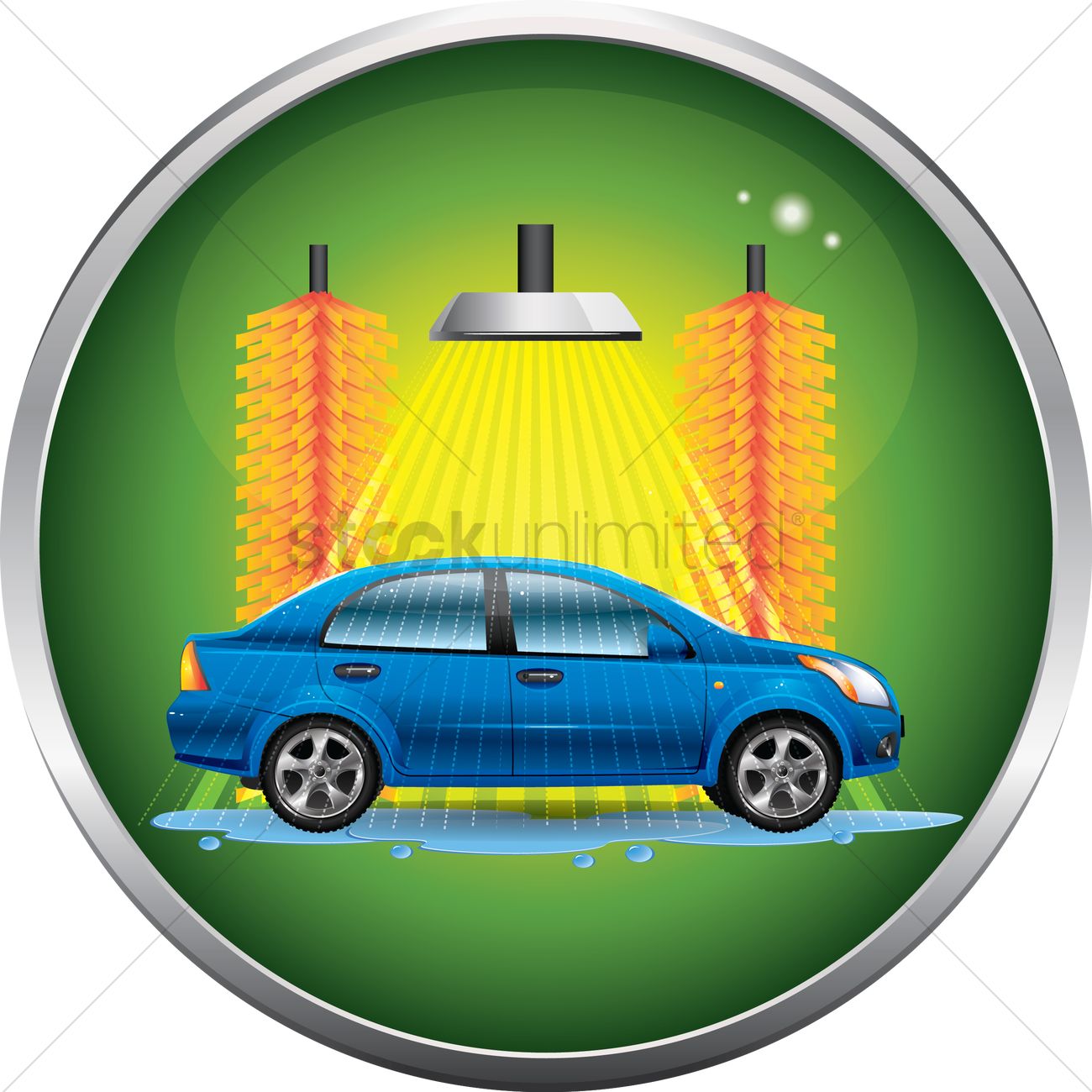 1300x1300 Free Car Wash Vector Image