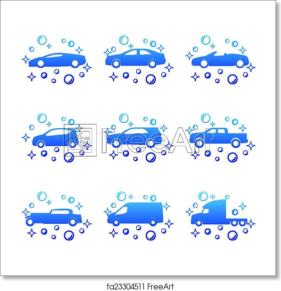 561x581 Free Art Print Of Car Wash Vector Freeart