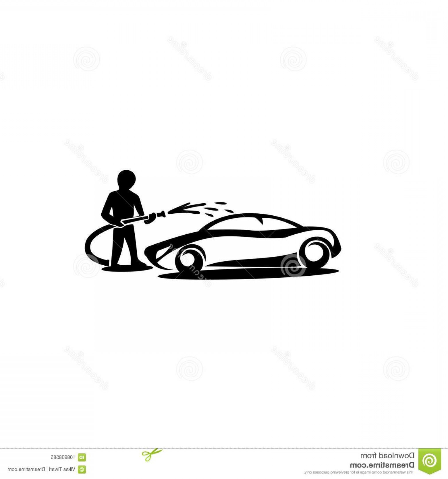 1560x1668 Minimal Logo Car Wash Vector Illustration Person Cleaning Using