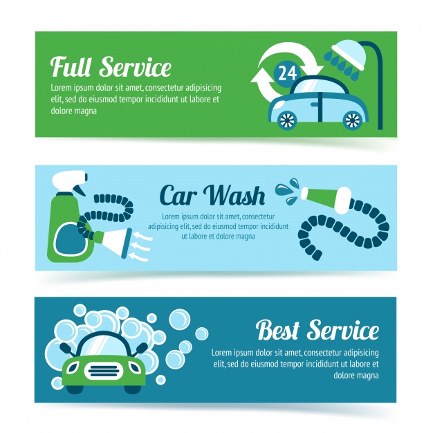 626x626 Car Wash Banners Vector Free Download
