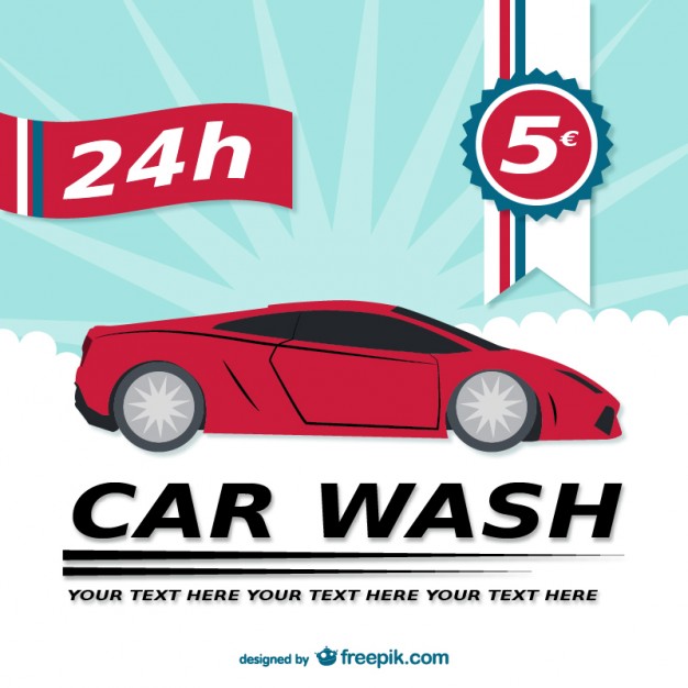 626x626 H Car Wash Template Free Vector