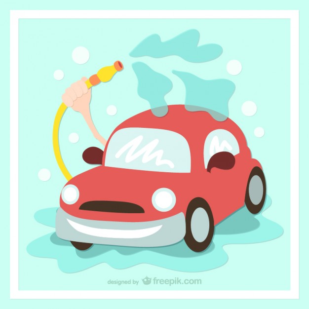 626x626 Washing Your Car Cartoon Free Vector Free Vectors Ui Download