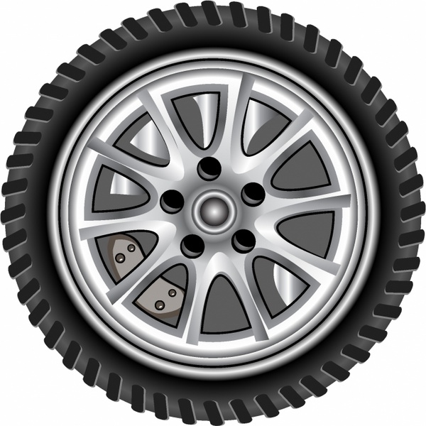 Realistic Wheel Free Vector In Adobe Illustrator 600x600 Realistic Wheel Free Vector In Adobe Illustrator