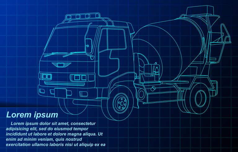 Cement Truck Wireframe 768x490 Cement Truck Wireframe