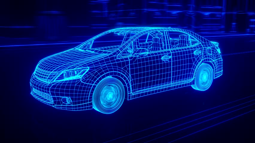 City Car Wireframe View 852x480 City Car Wireframe View