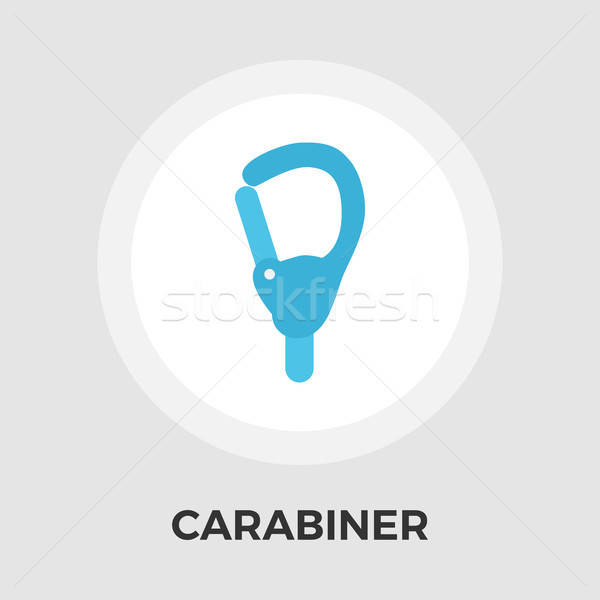 600x600 Carabiner Vector Flat Icon Vector Illustration Oleksii Afanasiev