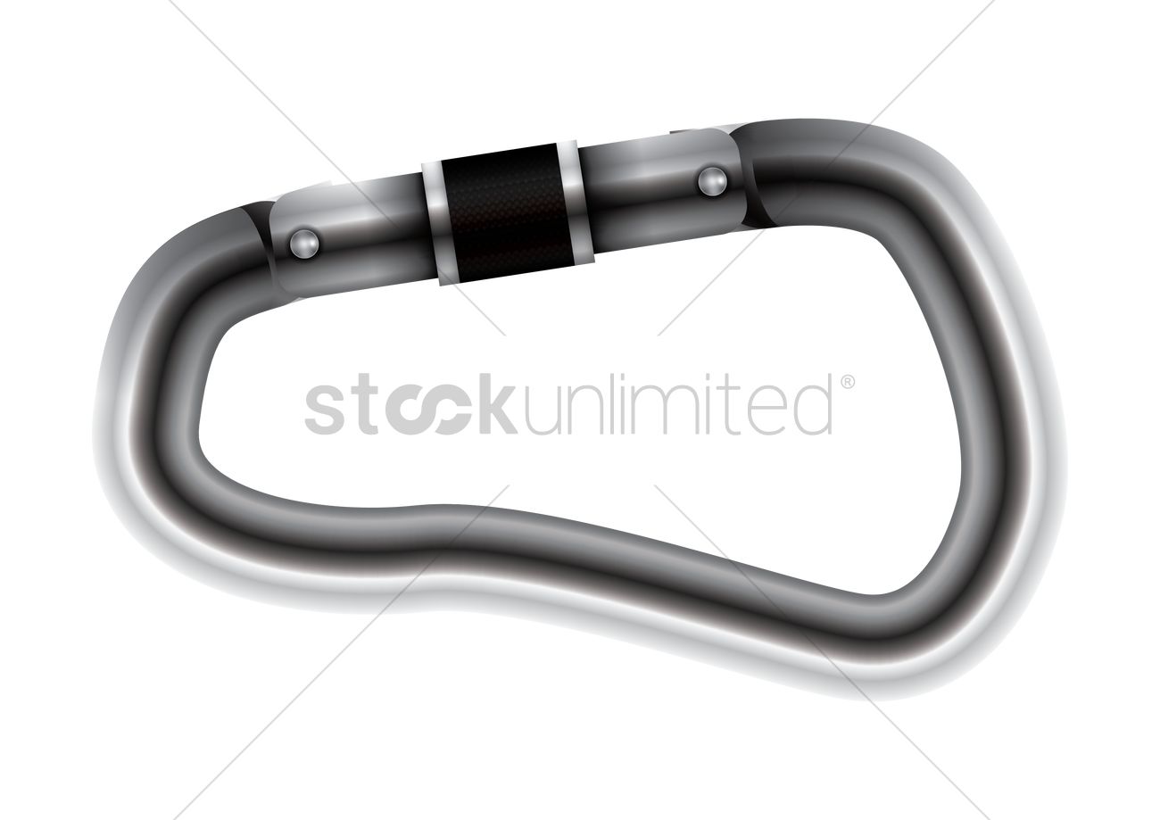 1300x919 Carabiner Vector Image