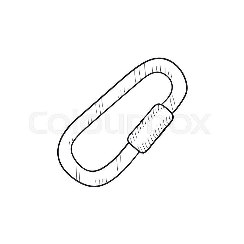 800x800 Climbing Carabiner Vector Sketch Icon Stock Vector Colourbox