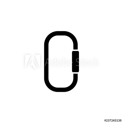 500x500 Carabiner Vector Icon