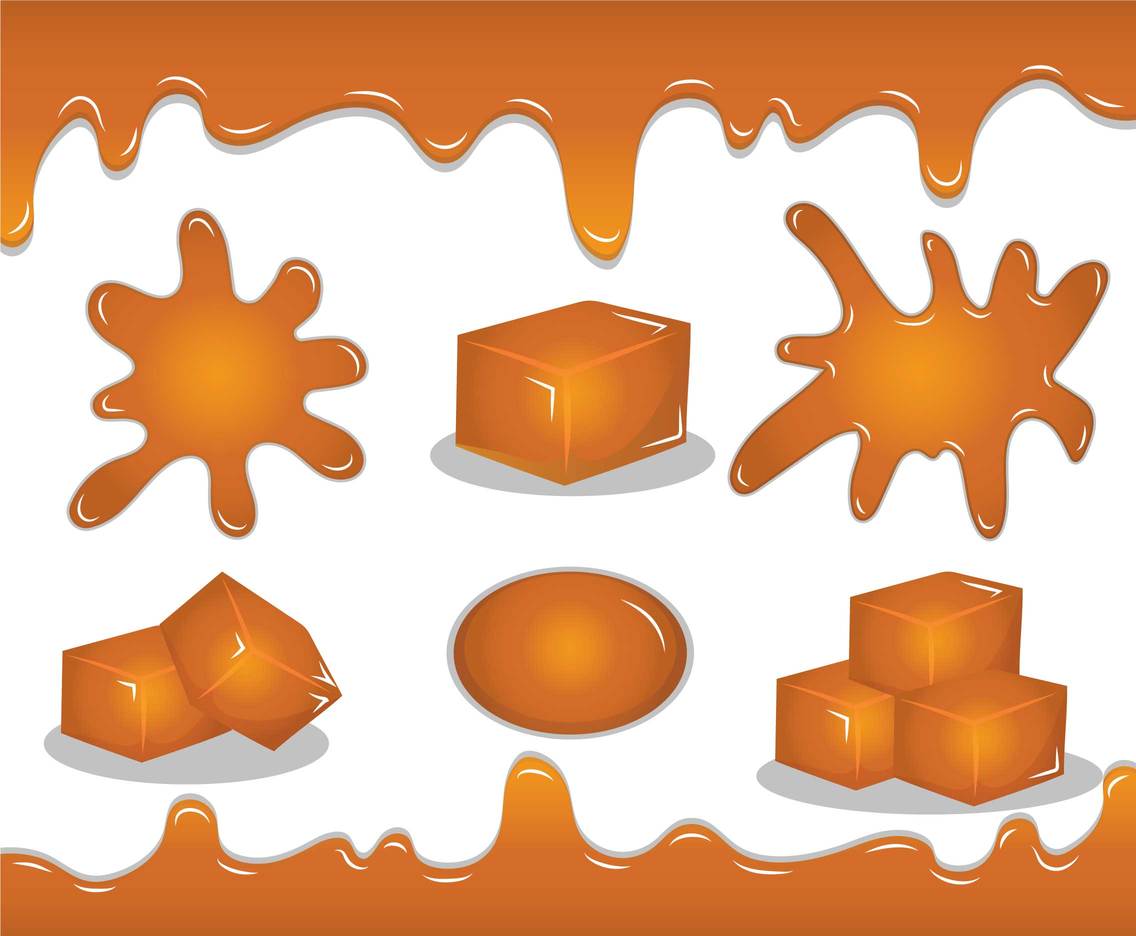 1136x936 Caramel Vector Set Vector Art Graphics