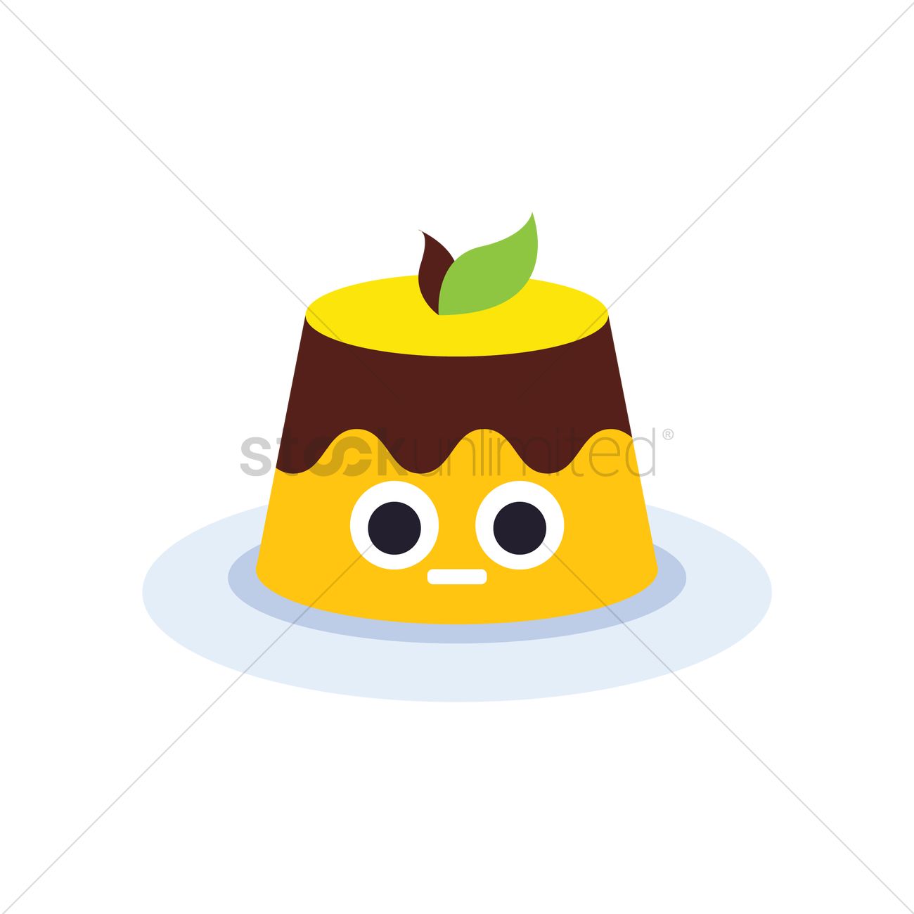1300x1300 Creme Caramel Vector Image