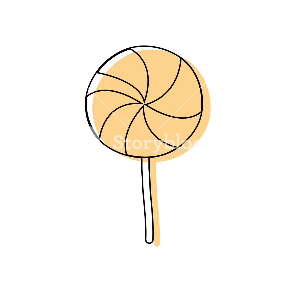1000x1000 Color Delicious Spiral Lollipop Candy Caramel Vector Illustration
