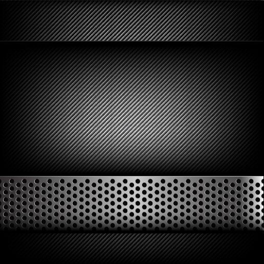 516x516 Dark And Black Carbon Fiber With Hold Polished Metal Vector