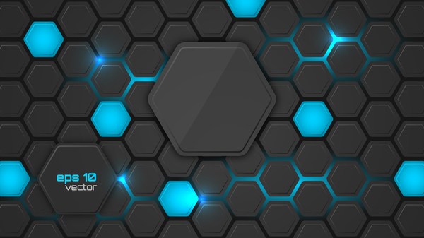 600x337 Black Hexagon Carbon Fiber Background Vectors Free