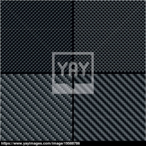 512x511 Carbon Fiber Seamless Patterns Set Vector