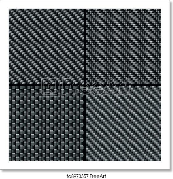 561x581 Free Art Print Of Carbon Fiber Seamless Patterns Set Set Of Four