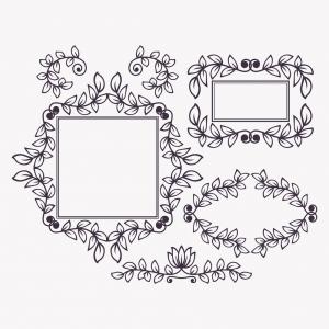 300x300 Wedding Card Frame Border Vector Wallkeeper