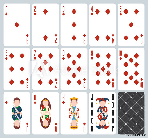 Poker Playing Cards Of Diamonds Suit Blue Background Original 500x466 Poker Playing Cards Of Diamonds Suit Blue Background Original