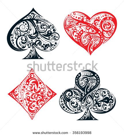 Set Of Four Vector Playing Card Suit Symbols Made 431x470 Set Of Four Vector Playing Card Suit Symbols Made