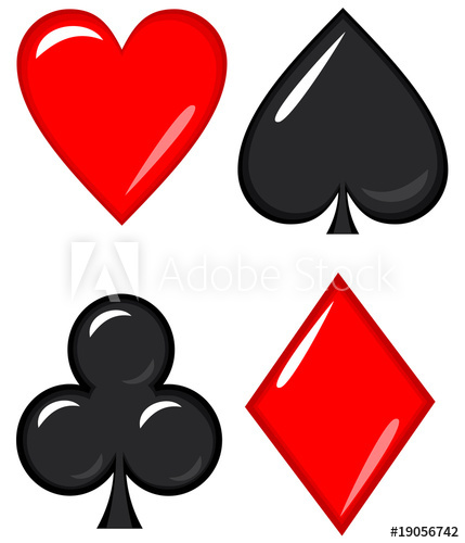 Shiny Card Suits Vector 429x500 Shiny Card Suits Vector