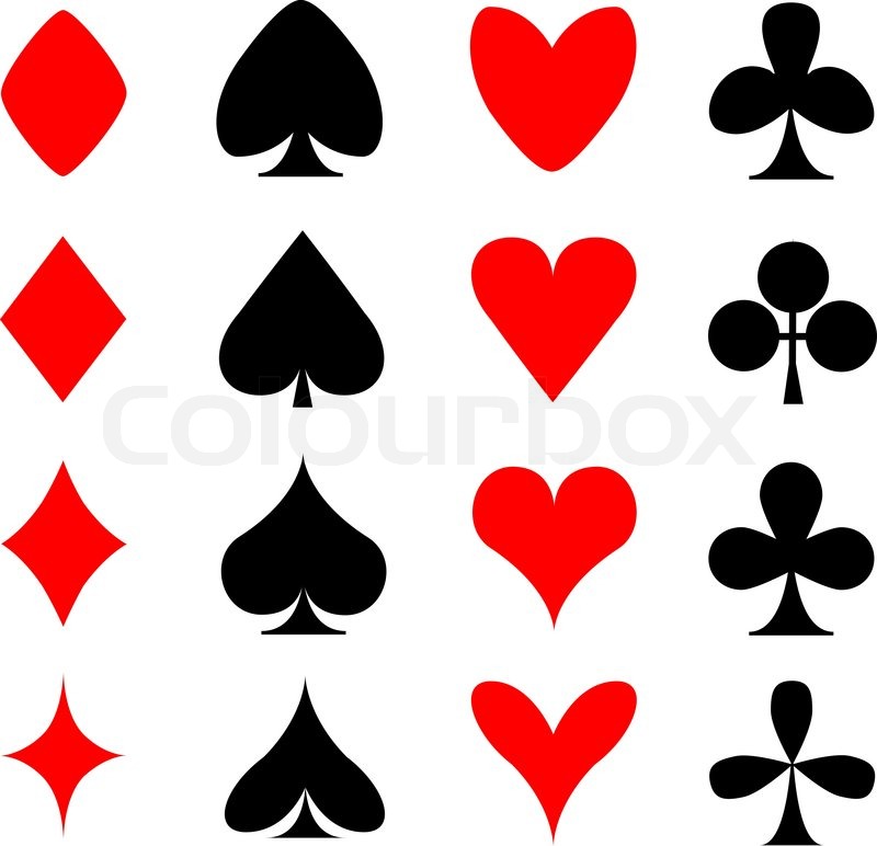 Suit Cards Symbols Stock Vector Colourbox 800x772 Suit Cards Symbols Stock Vector Colourbox
