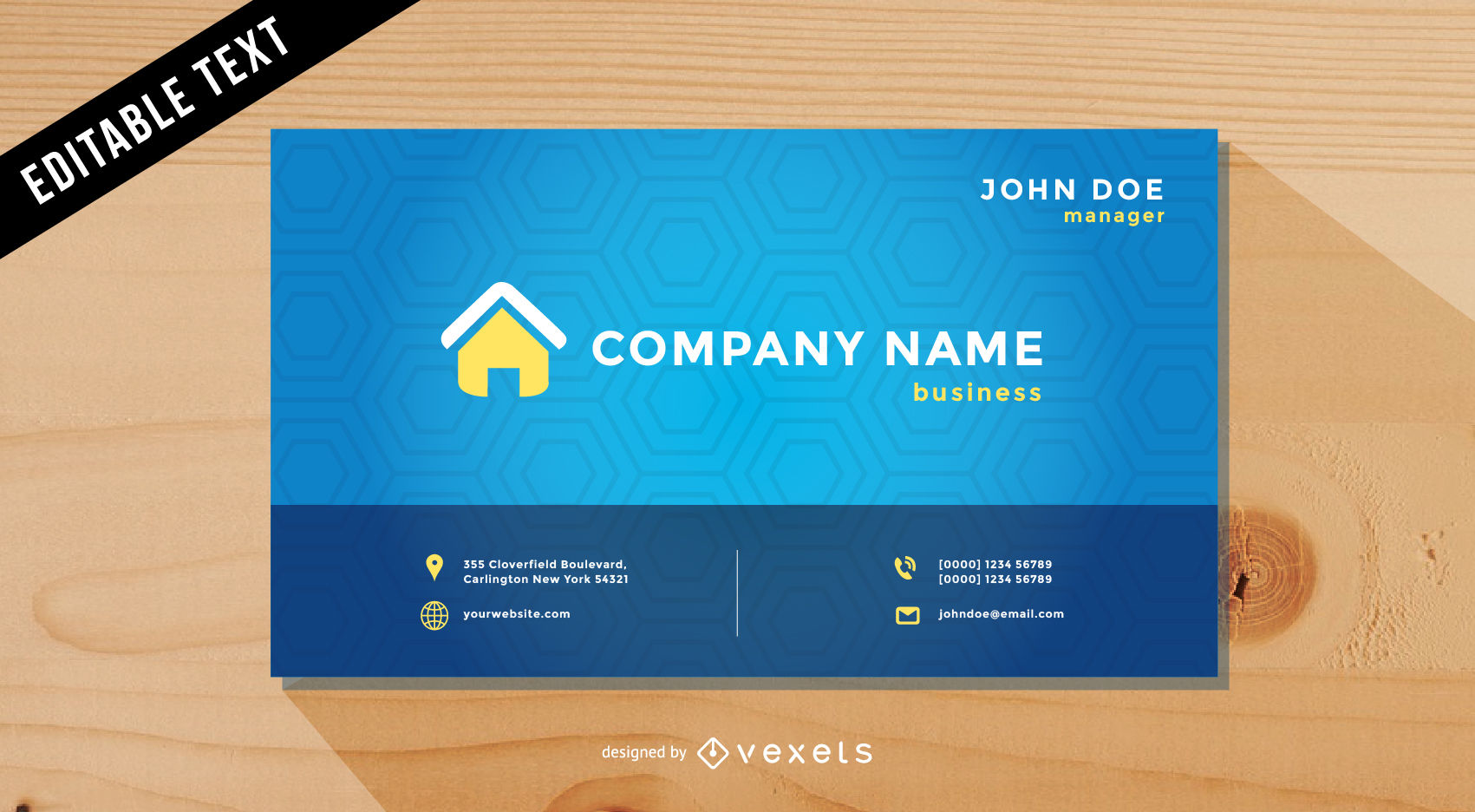 Cool Blue Vector Business Card Template 1701x936 Cool Blue Vector Business Card Template