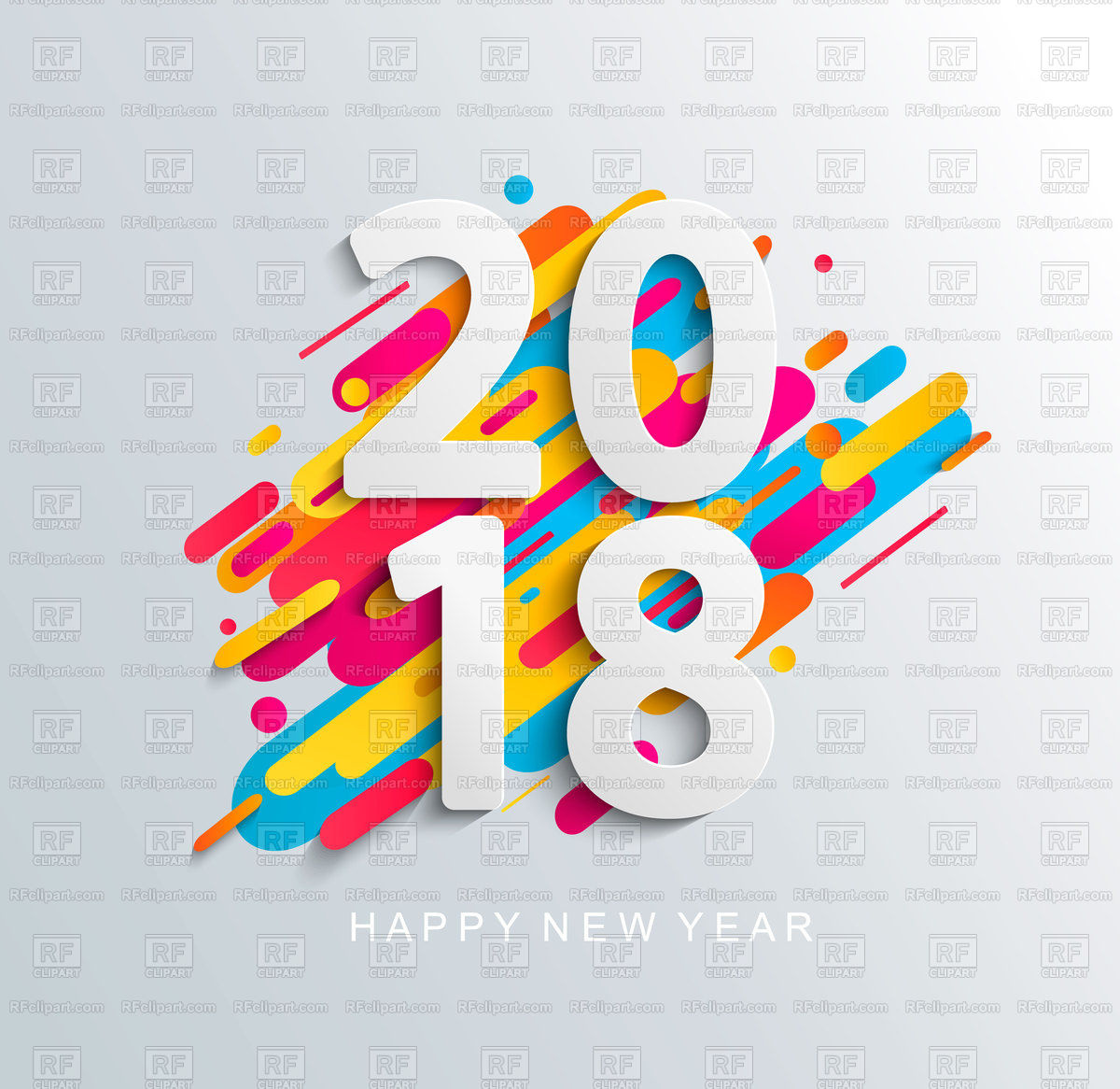 Creative New Year Design Card Vector Image Of Fonts Type 1200x1166 Creative New Year Design Card Vector Image Of Fonts Type
