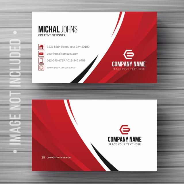 White Business Card With Red Details Free Business Cards Free 640x640 White Business Card With Red Details Free Business Cards Free