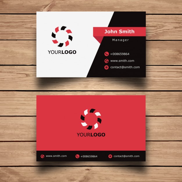 Simple Red Business Card Design Vector Free Download 626x626 Simple Red Business Card Design Vector Free Download
