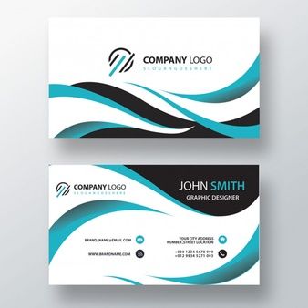 Blue And White Business Card Free Download Infor Pic 338x338 Blue And White Business Card Free Download Infor Pic